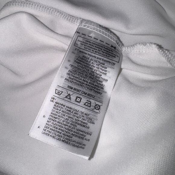 Adidas Gray & White Colorblock Polo Shirt mens Size Small - Picture 7 of 7